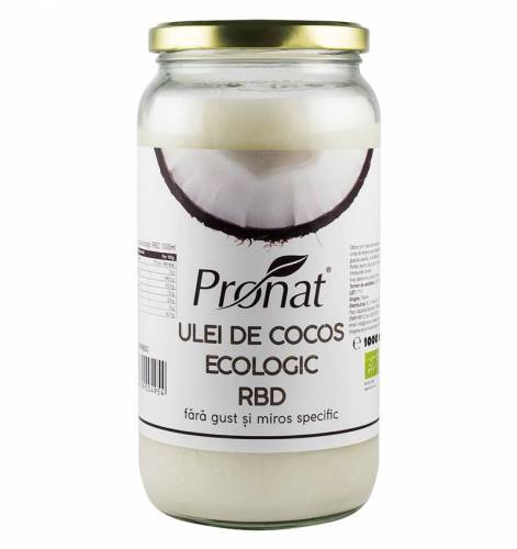 Ulei de cocos NEHIDROGENAT-DEZODORIZAT 1000 ml - PRONAT