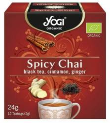 Ceai cu mirodenii, ceai negru, scortisoara, ghimbir, 12 plicuri - eco-bio 24g - Yogi Tea