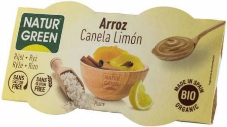 Desert cu orez, scortisoara si lamaie eco-bio , 2X125 g NATUR GREEN