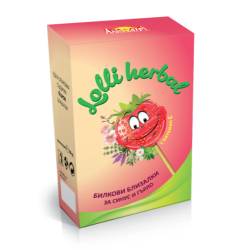 Alpi Lolli Herbal Acadele din plante pentru sinusuri si gat cu aroma de capsuni 4 bucati