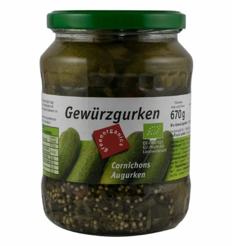 Castraveți murati, eco-bio, 670g - Green Organics