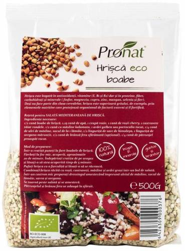 Hrisca verde ECO-BIO 500g - Pronat