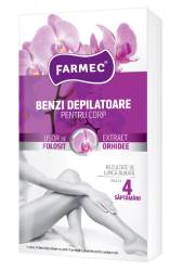 Benzi depilatoare cu extract de orhidee, 7x2 benzi depilatoare + 2 servetele, Farmec