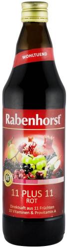 Suc de fructe „11 PLUS 11 ROSU”,  750ml, RABENHORST
