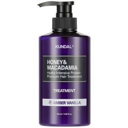 Tratament pentru par Honey & Macadamia Amber Vanilla, 500ml, Kundal