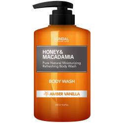 Gel de dus Honey & Macadamia Pure Amber Vanilla, 500ml, Kundal
