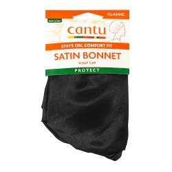 Boneta neagra din satin pentru protejarea parului Protect Classic, 1 bucata, Cantu