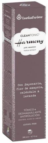 Toner si demachiant pentru fata, ochi si buze, CleanTonic Harmony, eco-bio, 200ml - Esential'aroms
