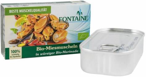 Midii in sos marinade, eco-bio, 120g - Fontaine