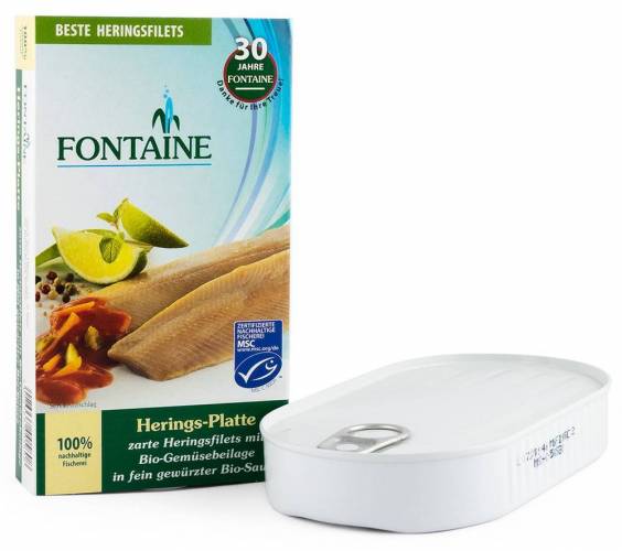 Platou de hering cu adaos de legume, eco-bio, 200g - Fontaine