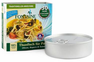 Ton pentru paste, cu masline, capere si rosii, eco-bio, 200g - Fontaine