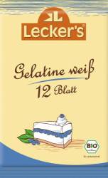 Gelatina alba eco-bio, 12 foi – 20g LECKER`S