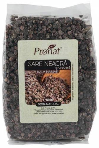Sare neagra grunjoasa Kala Namak, 500g - Pronat