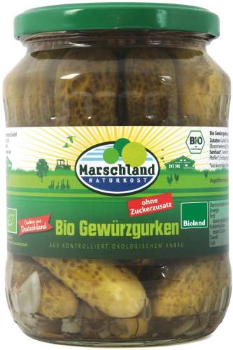 Castraveti condimentati, fara zahar, 670g - Marschland Naturkost