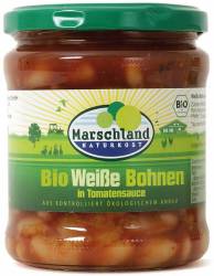 Fasole alba in sos de rosii, eco-bio, 350g - Marschland Naturkost