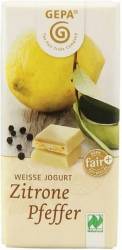 Ciocolata alba cu iaurt, lamaie si piper, eco-bio, 40 g, Fairtrade - Gepa