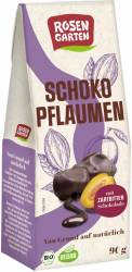 Prune glazurate in ciocolata neagra, eco-bio, 90g - Rosengarten
