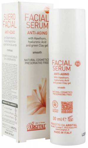 Ser facial anti-aging, cu paducel, acid hialuronic si argila verde, 30ml Argital