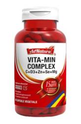 Vita-min complex vitamine c, d3, zinc, seleniu si magneziu, 60cps - Adnatura