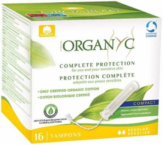 Tampoane REGULAR din bumbac organic, cu aplicator, 16 buc, Corman Organyc