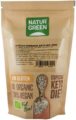 Premix Keto pentru porridge, eco-bio, 300g Natur Green