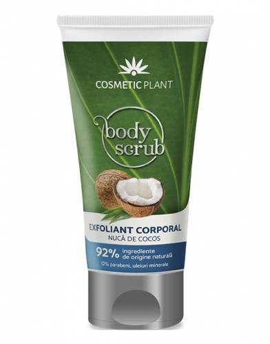 Exfoliant corporal, body scrub, cu nuca de cocos 150ml, Cosmetic Plant
