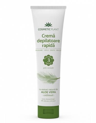 Crema depilatoare rapida cu extract natural de aloe vera, 150ml - Cosmeticplant