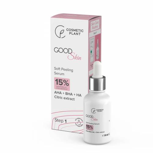 SOFT PEELING SERUM cu AHA, BHA si acid Hialuronic si Extract de citrice 30ML, GOOD SKIN - COSMETICPLANT