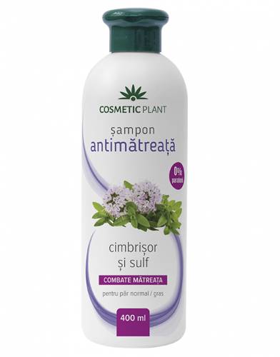 Sampon antimatreata cu cimbrisor si sulf, 400ml - Cosmeticplant