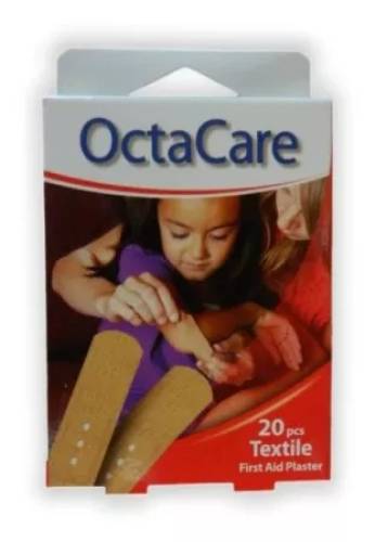 Plasturi prim ajutor OctaCare, textil, 19x72 mm, 20 bucati