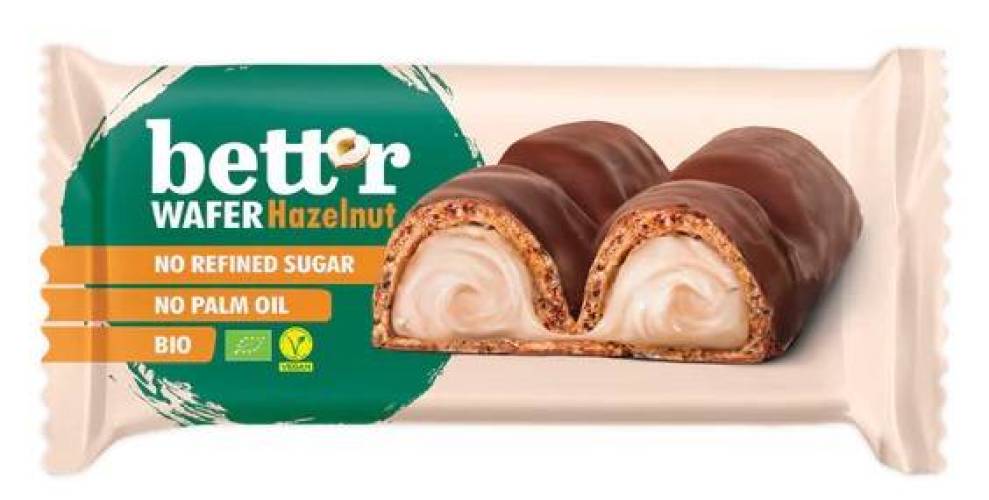 Napolitana cu crema de alune de padure, eco-bio, 33 g, Bettr