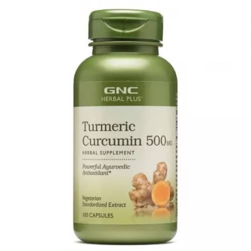 Turmeric Curcumin Herbal Plus 500 mg, 100 capsule vegetale – GNC