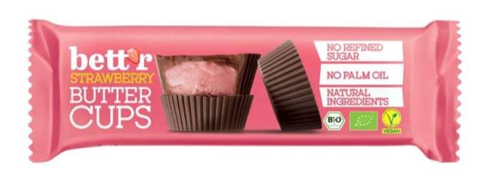 Praline cu crema de capsuni, eco-bio, 3x13 g, Bettr
