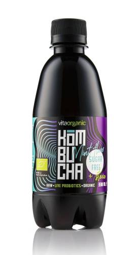 Kombucha cu menta indulcita cu stevia, eco-bio, 330 ml, Vita Organic