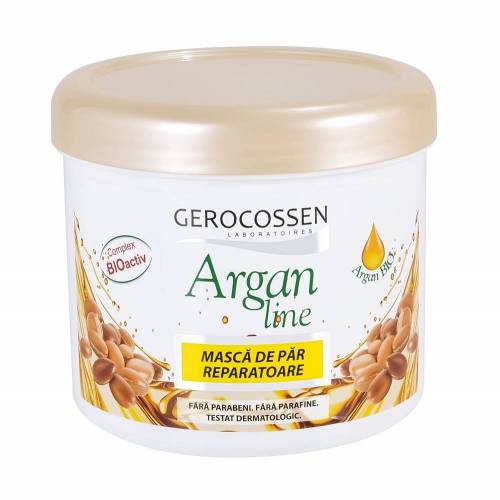 Masca de par reparatoare cu ulei de argan si keratina, ArganLine, 450ml - Gerocossen