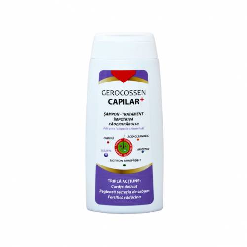 Sampon impotriva caderii parului pentru par gras, Capilar+, 275ml - Gerocossen