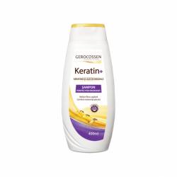 Sampon cu keratina si ulei de migdale pentru par degradat, Keratin+, 400ml - Gerocossen