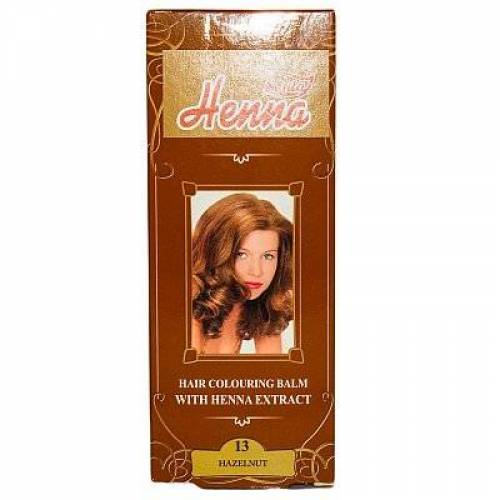 Balsam colorant pentru par nr. 13, nuanta aluna, 75g - Henna Sonia