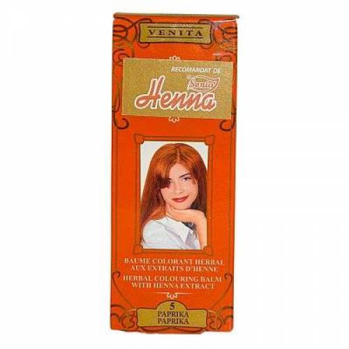 Balsam colorant pentru par nr. 5, nuanta blond paprika, 75g - Henna Sonia