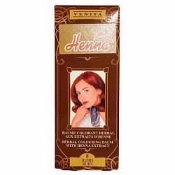 Balsam colorant pentru par nr. 8, nuanta rosu rubiniu, 75g - Henna Sonia