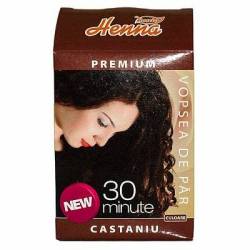 Vopsea de par cu henna, nuanta castaniu, 30 minute - 60g - Henna Sonia
