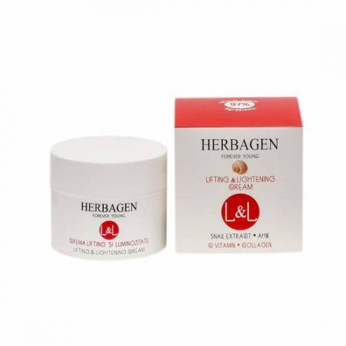 Crema lifting si luminozitate cu extract de melc vitamina C si colagen, 50ml - Herbagen