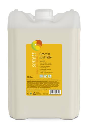 Detergent ecologic lichid pentru vase cu galbenele, 10 l, Sonett