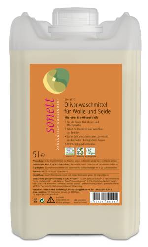 Detergent ecologic lichid pentru lana si matase, 5 l, Sonett