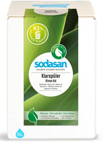 Solutie ecologica de clatire pentru masina de spalat vase, 5 l, Sodasan