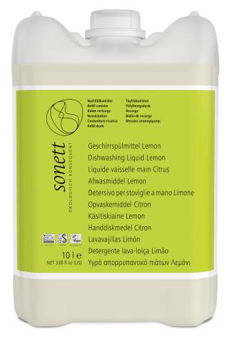 Detergent ecologic lichid pentru vase cu lamaie, 10 l, Sonett