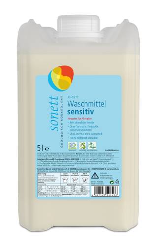 Detergent ecologic lichid pentru rufe sensitive, 5 l, Sonett