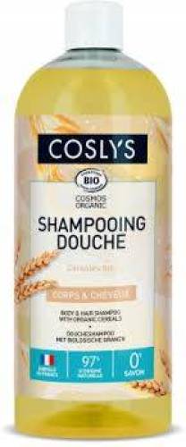 Gel de dus si sampon cu cereale, eco-bio, 1000 ml,  Coslys