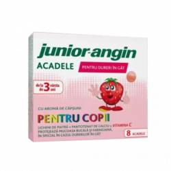 Acadele Junior Angin cu aroma de capsuni, 8 bucati, Klosterfrau