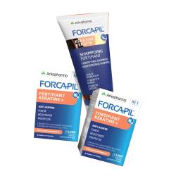 Forcapil Keratine+ Pachet Fortifiant: 2x60 capsule + Sampon Fortifiant 200ml